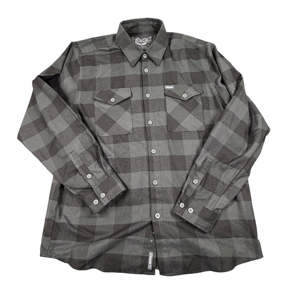 Dixxon Flannel Mens Gray Plaid Heritage D-Tech Size L